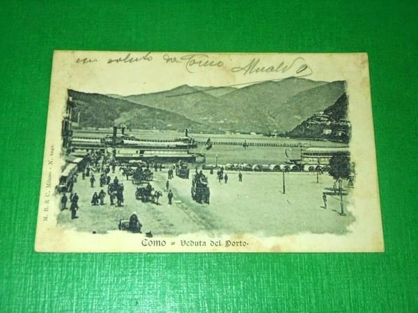 Cartolina Como - Veduta del Porto 1900 ca.