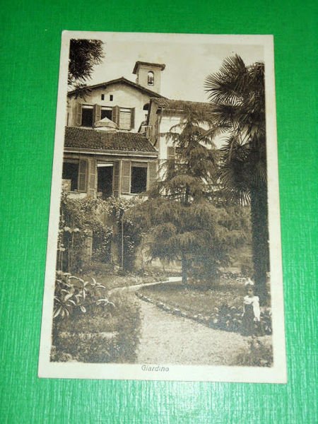 Cartolina Milano - Istituto delle Orsoline - Giardino 1936.