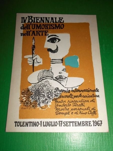 Cartolina Tolentino 1967 - IV Biennale dell' Umorismo nell' Arte …
