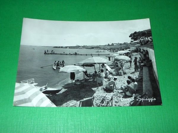 Cartolina Trani - Spiaggia 1962.