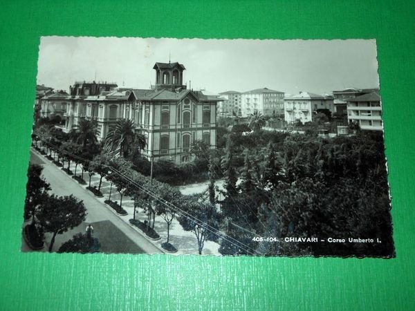 Cartolina Chiavari - Corso Umberto I 1945.