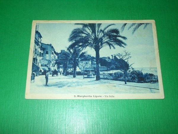 Cartolina S. Margherita Ligure - Via Sella 1930 ca.