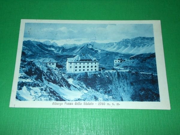 Cartolina Albergo Passo dello Stelvio - Veduta 1926.