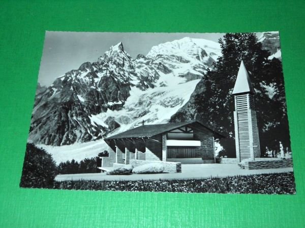 Cartolina Entreves - Courmayeur - Erigenda Chiesa a Gesù Guida …