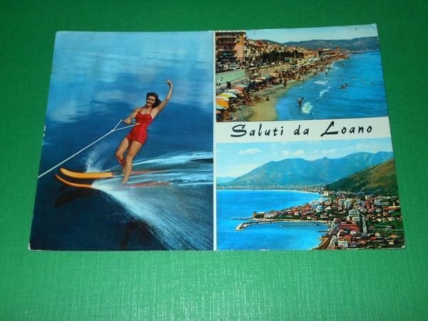 Cartolina Saluti da Loano - Vedute diverse 1966.