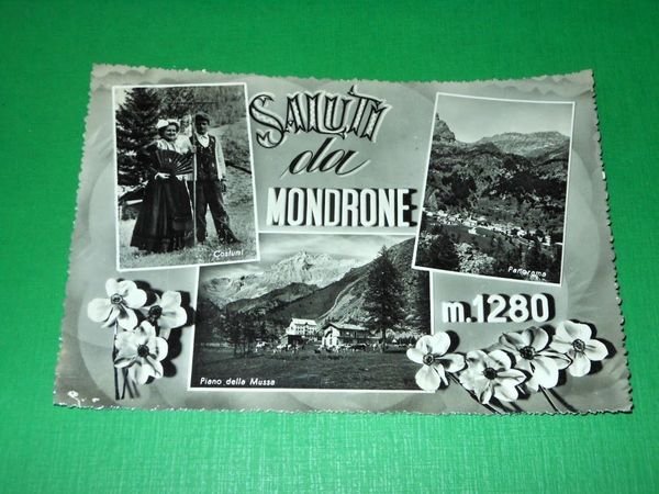 Cartolina Saluti da Mondrone - Vedute diverse 1959.