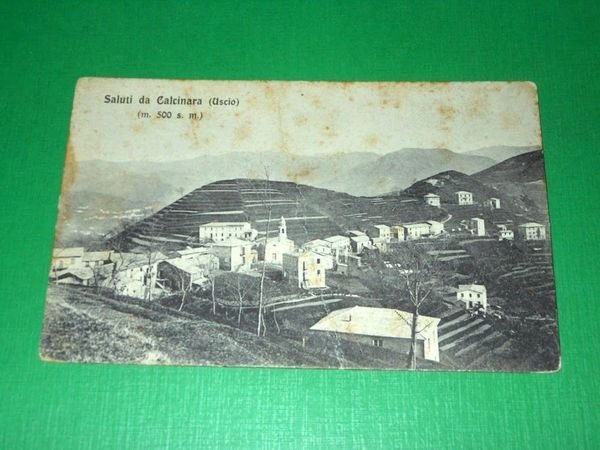 Cartolina Saluti da Calcinara ( Uscio ) - Panorama 1910 …