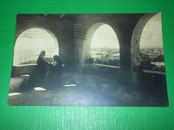 Cartolina Siracusa - Panorama dal Convento dei Cappuccini 1935.
