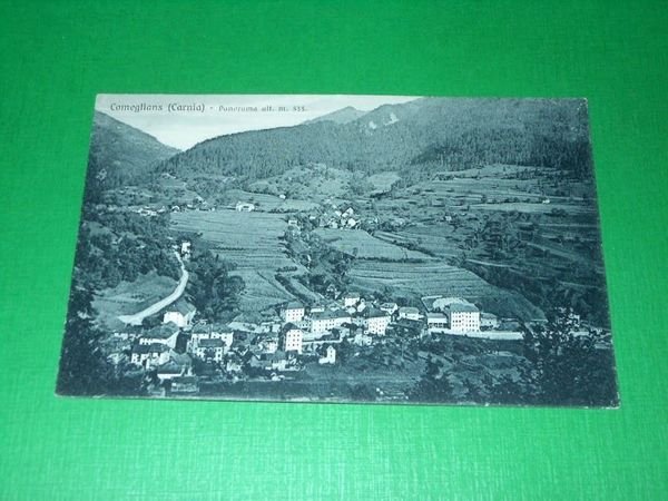 Cartolina Comeglians ( Carnia ) - Panorama 1920 ca.