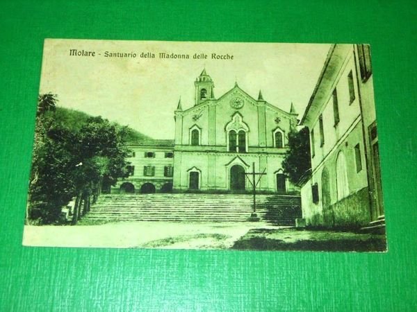 Cartolina Molare - Santuario della Madonna delle Rocche 1917.