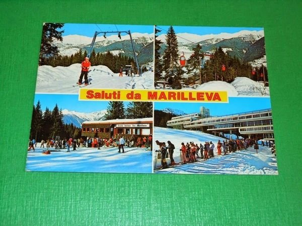 Cartolina Saluti da Marilleva - Vedute diverse 1981.