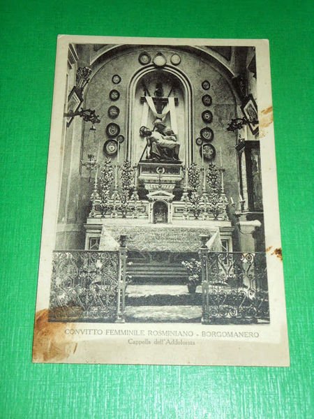 Cartolina Borgomanero - Convitto Femminile Rosminiano - Cappella dell'Addolorata | Immagine principale