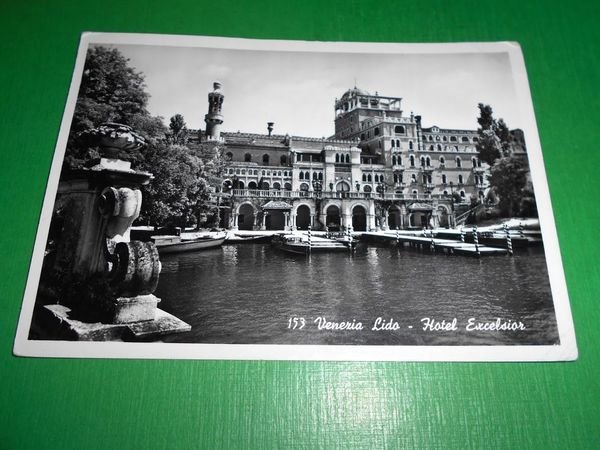 Cartolina Venezia Lido - Hotel Excelsior 1955.