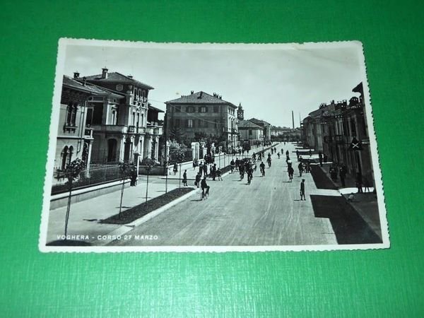 Cartolina Voghera - Corso 27 Marzo 1939.