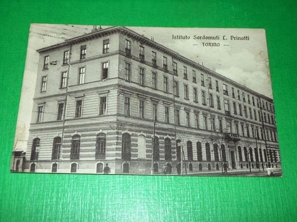 Cartolina Torino - Istituto Sordomuti L. Prinotti 1923.