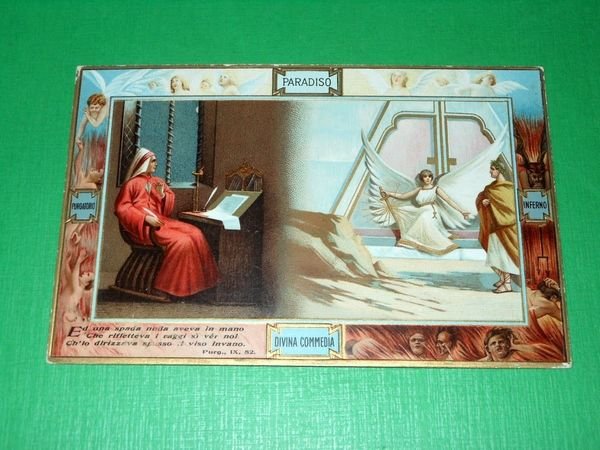 Cartolina Dante - Divina Commedia - Visione dell' Angelo del …