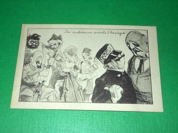 Cartolina Caricatura Satirica Militare - Illustratore Malus 1920 ca.