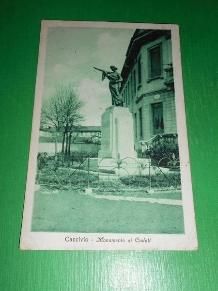 Cartolina Caccivio ( Como ) - Monumento ai Caduti 1928.