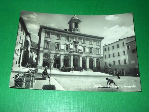 Cartolina Sigillo ( Perugia ) - Palazzo Comunale 1957.