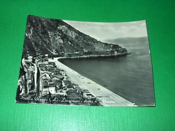 Cartolina Scilla ( Reggio Calabria ) - Lungomare e stretto …