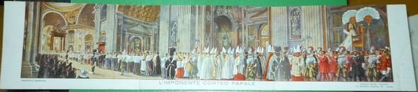 Cartolina tripla Roma Religione -- L'imponente Corteo Papale 1900 ca. | Immagine Gallery 1