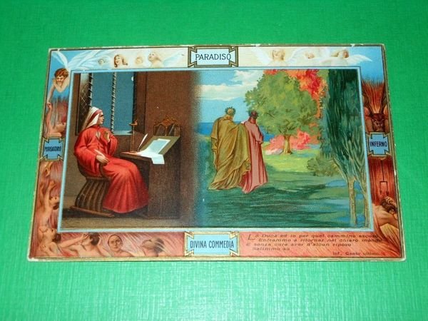Cartolina Dante - Divina Commedia - Passaggio nel Purgatorio 1915 …