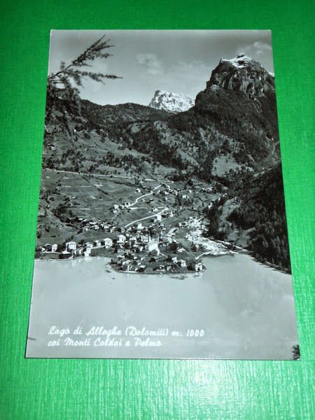 Cartolina Lago di Alleghe ( Dolomiti ) coi Monti Coldai …