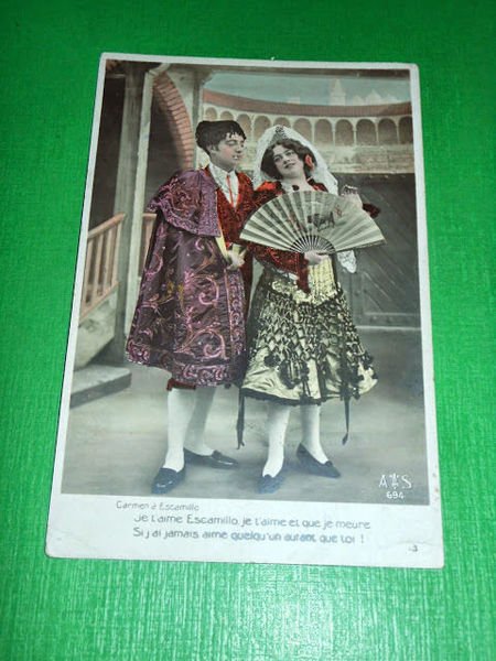 Cartolina Opera Lirica Georges Bizet - Carmen ed Escamillo 1911 …