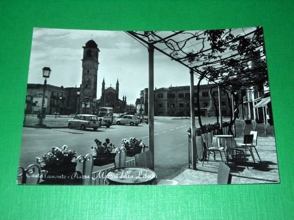 Cartolina Castellamonte - Piazza Martiri della Libertà 1963.