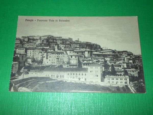 Cartolina Perugia - Panorama Viale 14 Settembre 1920 ca.