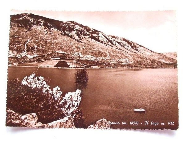 Cartolina Scanno ( L' Aquila ) - Il Lago 1952.
