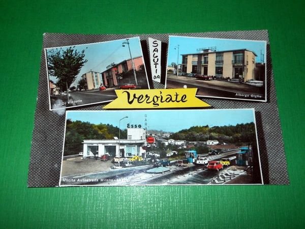 Cartolina Saluti da Vergiate - Vedute diverse 1983 | Immagine principale