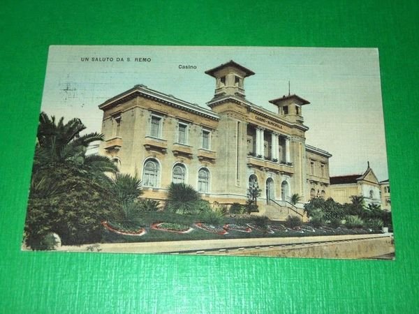 Cartolina Un saluto da San Remo - Casino 1911.
