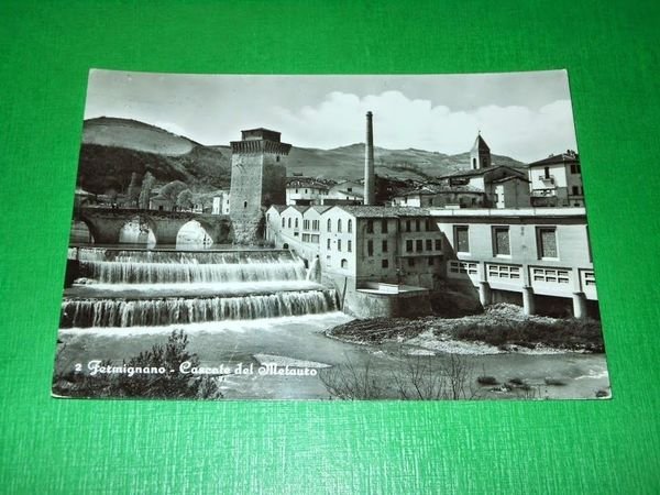 Cartolina Fermignano - Cascata del Metauro 1955 ca.