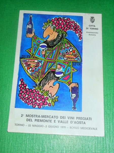 Cartolina Torino - 2^ Mostra Mercato dei Vini Pregiati 1970.