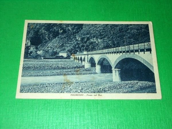 Cartolina Tolmezzo - Ponte sul But 1933.