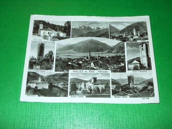 Cartolina Malles Venosta ( Bolzano ) - Vedute diverse 1961.