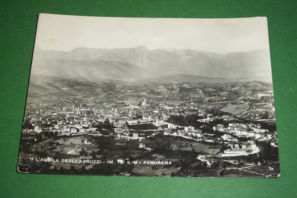 Cartolina L' Aquila degli Abruzzi - Panorama 1955 ca.