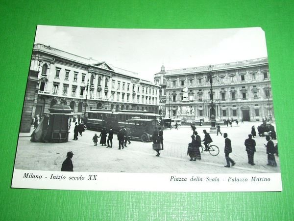 Cartolina Milano - Piazza della Scala - Palazzo Marino 1968.