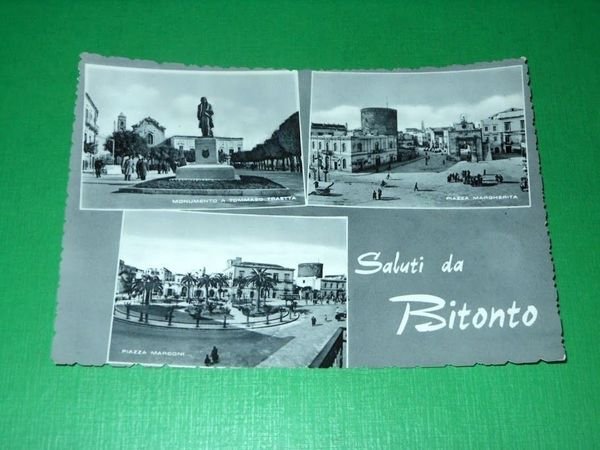 Cartolina Saluti da Bitonto - Vedute diverse 1950 ca.