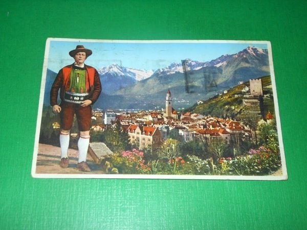 Cartolina Merano - Scorcio panoramico 1938.