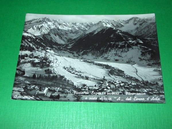 Cartolina Ponte di Legno - Panorama e pista discesa A …