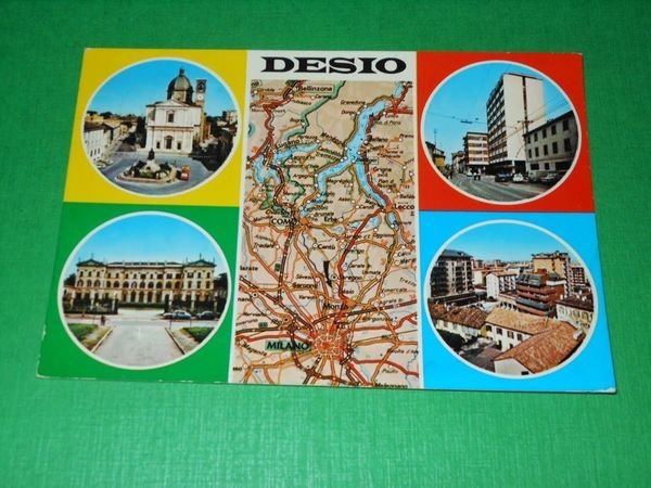 Cartolina Desio - Vedute diverse 1975 ca.
