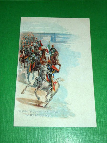 Cartolina Militaria - Cavalleggeri di Piacenza - Ussari di Piacenza …