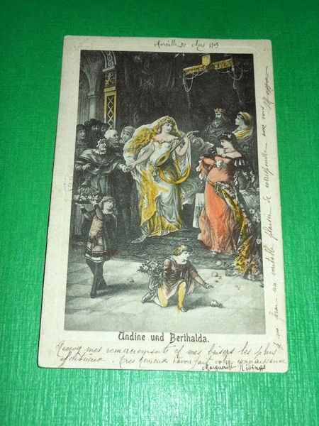 Cartolina Opera Lirica E.T.A. Hoffmann - Undine e Berthalda 1903.