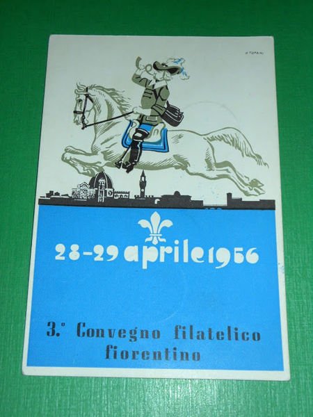 Cartolina Firenze - 3° Convegno filatelico fiorentino 1956.