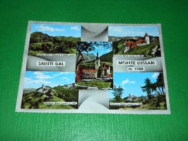 Cartolina Saluti dal Monte Lussari - Vedute diverse 1955 ca.