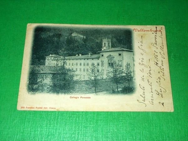 Cartolina Vallombrosa - Collegio Forestale 1901.