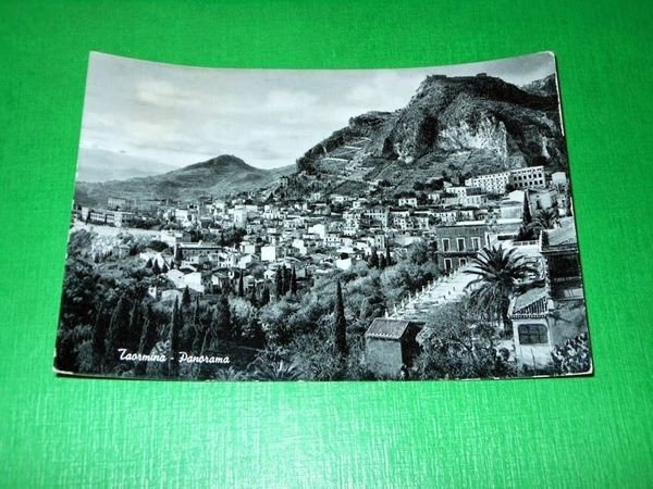 Cartolina Taormina - Panorama 1955.