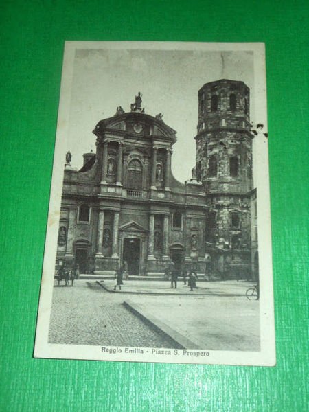 Cartolina Reggio Emilia - Piazza S. Prospero 1927.